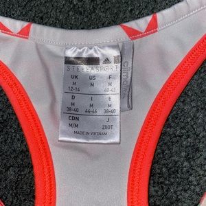 Adidas sport bra! Size M, light support, neon pink&peach color, very comfortable